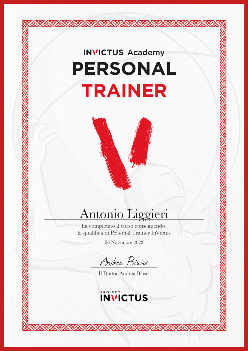 Certificato Personal Trainer