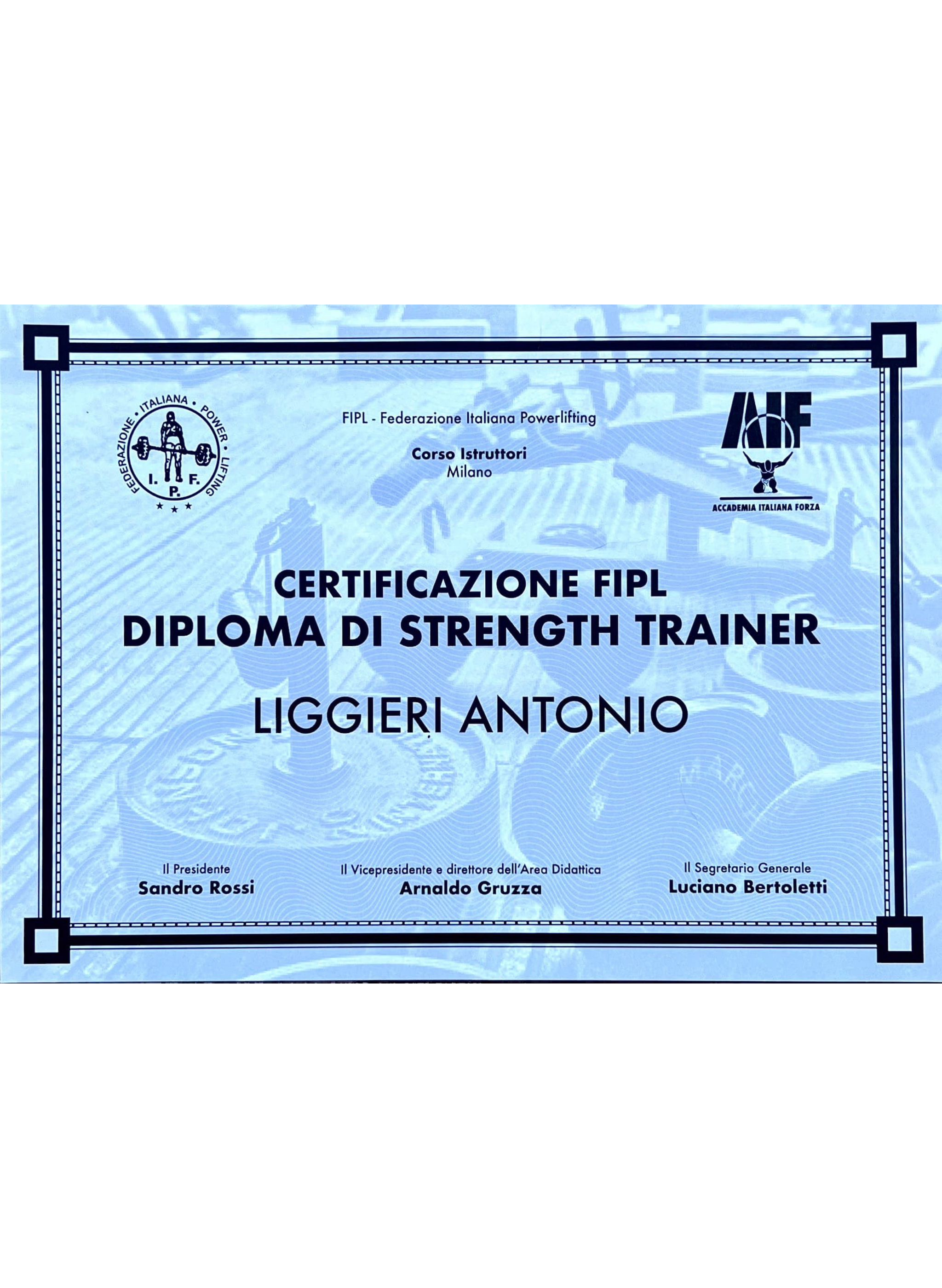 Certificazione Strength Trainer